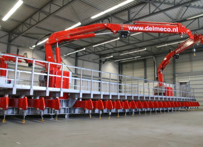 Slangentoren in aanbouw in de werkplaats van Delmeco Projecten in Goes