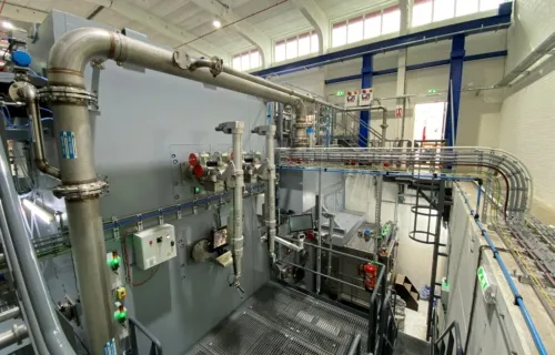 achterzijde Waste transfer unit bij NRG in Petten