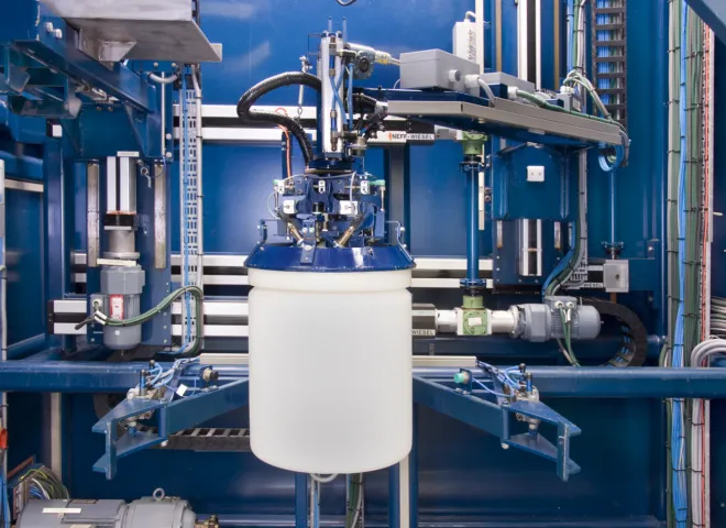 VLI Vaten leeg installatie COVRA gebouwd door Delmeco